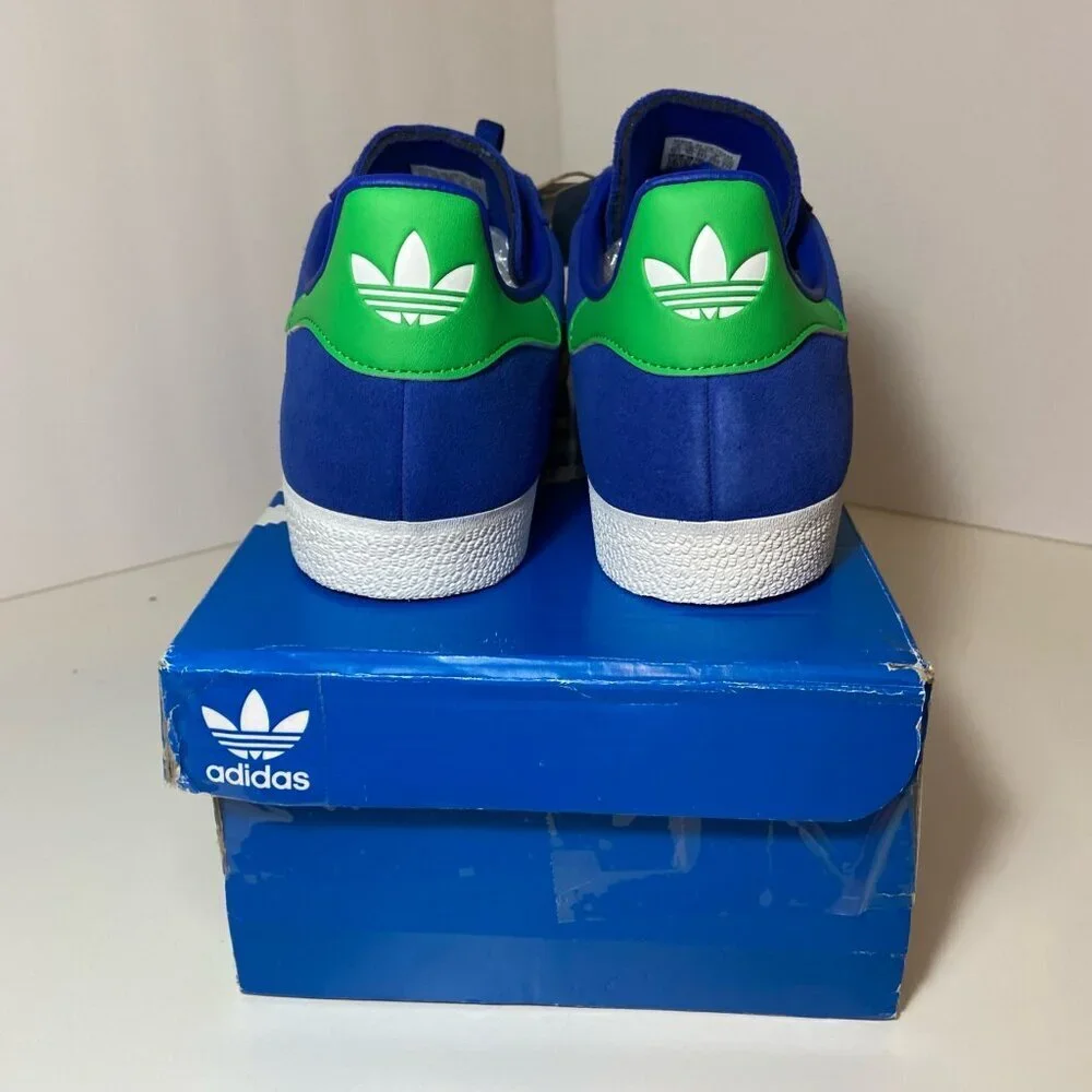 Adidas Gazelle Originals Men’s 10.5 Blue/Green – New With Tags - Picture 5 of 7